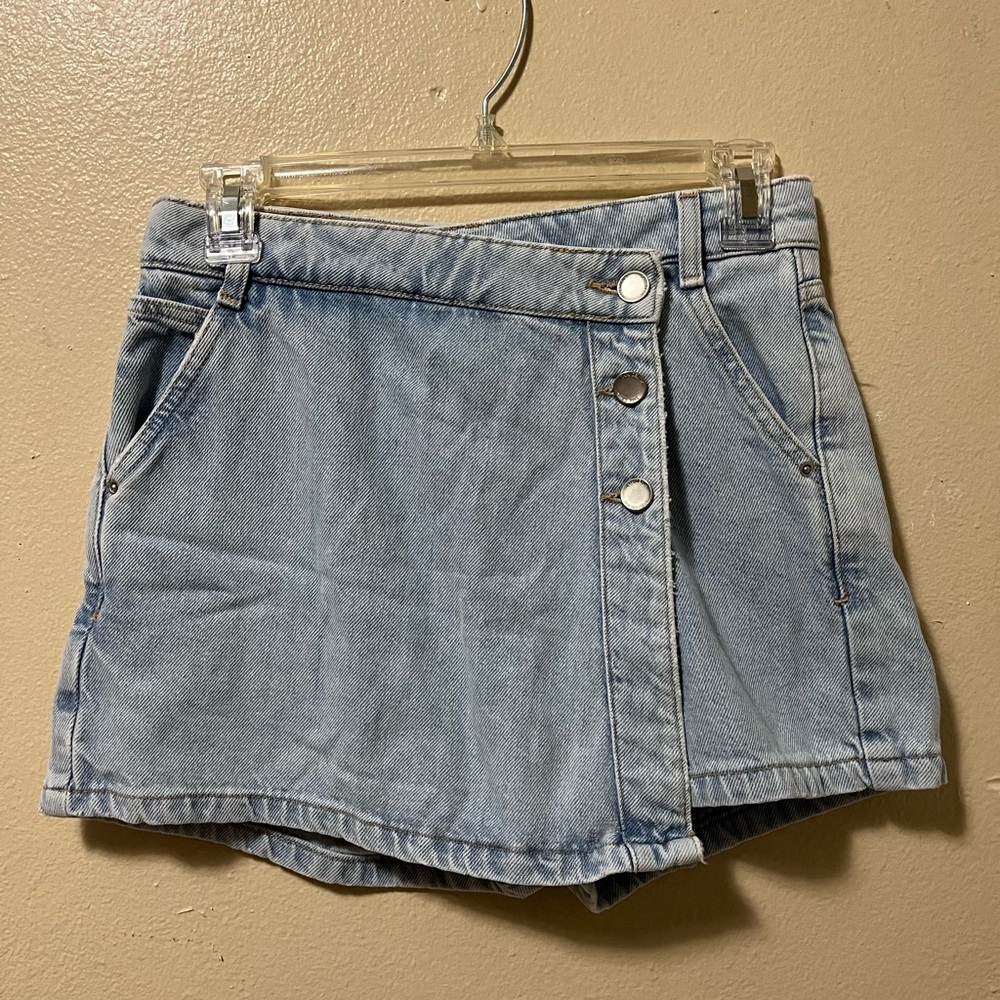 Zara Light Blue Denim Skort